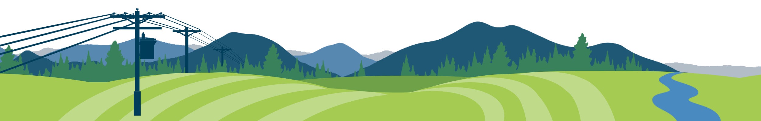 footer artwork mountains powerlines